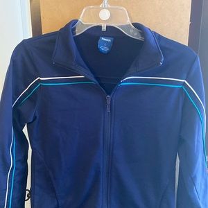 Reebok striped youth zip up jacket. L